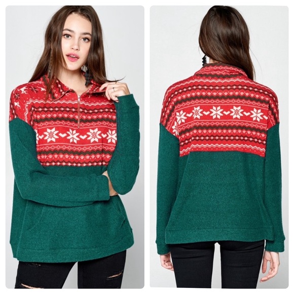 A Girl Thing Sweaters - ❄️Snowflake printed Christmas top pullover
